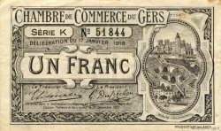 1 Franc FRANCE regionalism and various Auch 1918 JP.015.14 VF - XF