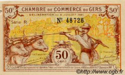 50 Centimes FRANCE regionalismo y varios Auch 1921 JP.015.29 MBC a EBC