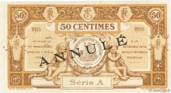 50 Centimes Annulé FRANCE regionalismo e varie Aurillac 1915 JP.016.03 AU a FDC