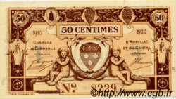 50 Centimes FRANCE regionalismo y varios Aurillac 1915 JP.016.07 SC a FDC