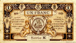 1 Franc FRANCE regionalismo y varios Aurillac 1920 JP.016.15 BC