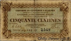 50 Centimes FRANCE régionalisme et divers Auxerre 1916 JP.017.12 TB