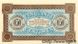 50 Centimes FRANCE regionalismo e varie Auxerre 1917 JP.017.14 AU a FDC