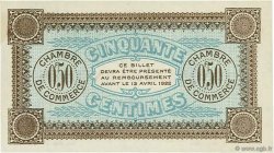 50 Centimes Annulé FRANCE regionalism and miscellaneous Auxerre 1917 JP.017.15 AU+