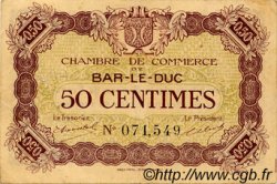 50 Centimes FRANCE regionalism and miscellaneous Bar-Le-Duc 1918 JP.019.01 VF - XF