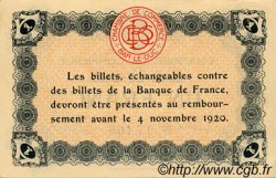1 Franc FRANCE regionalism and various Bar-Le-Duc 1918 JP.019.03 AU+