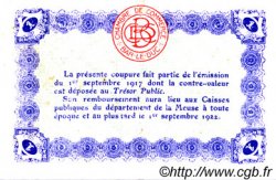 1 Franc FRANCE Regionalismus und verschiedenen Bar-Le-Duc 1917 JP.019.11 SS to VZ