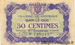 50 Centimes FRANCE regionalismo e varie Bar-Le-Duc 1917 JP.019.13 BB to SPL