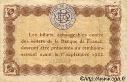 2 Francs FRANCE regionalismo e varie Bar-Le-Duc 1917 JP.019.17 MB
