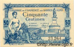 50 Centimes FRANCE regionalism and miscellaneous Basses-Alpes 1917 JP.020.01 AU+