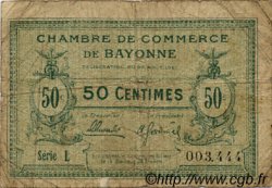 50 Centimes FRANCE régionalisme et divers Bayonne 1921 JP.021.69 TB
