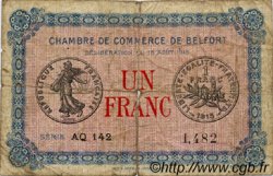 1 Franc FRANCE regionalism and various Belfort 1915 JP.023.13 F