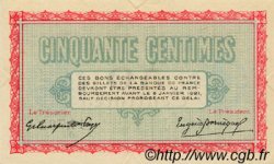 50 Centimes FRANCE regionalism and various Belfort 1916 JP.023.17 AU+