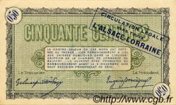50 Centimes FRANCE regionalism and miscellaneous Belfort 1918 JP.023.41 AU+