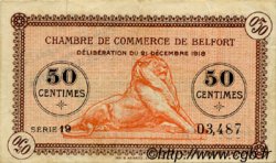 50 Centimes FRANCE régionalisme et divers Belfort 1918 JP.023.48 TB