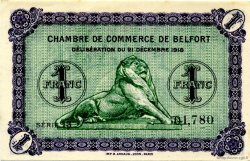1 Franc FRANCE Regionalismus und verschiedenen Belfort 1918 JP.023.50 fST to ST