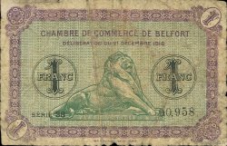 1 Franc FRANCE Regionalismus und verschiedenen Belfort 1918 JP.023.50 S