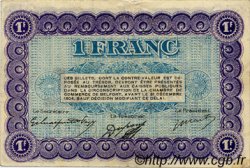1 Franc FRANCE regionalismo y varios Belfort 1921 JP.023.60 MBC a EBC