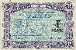 1 Franc FRANCE Regionalismus und verschiedenen Belfort 1921 JP.023.62 fST to ST