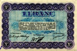 1 Franc FRANCE regionalismo e varie Belfort 1921 JP.023.62 BB to SPL