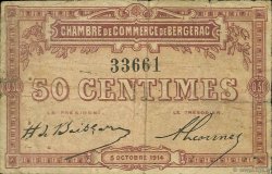 50 Centimes FRANCE Regionalismus und verschiedenen Bergerac 1914 JP.024.01 S