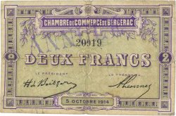 2 Francs Annulé FRANCE regionalism and various Bergerac 1914 JP.024.07 F