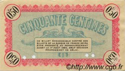 50 Centimes Spécimen FRANCE Regionalismus und verschiedenen Besançon 1915 JP.025.04 SS to VZ