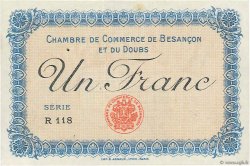 1 Franc FRANCE regionalism and miscellaneous Besançon 1915 JP.025.08 VF - XF
