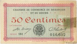 50 Centimes FRANCE regionalismo e varie Besançon 1918 JP.025.19 BB to SPL