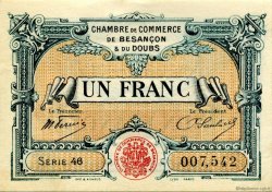1 Franc FRANCE regionalism and various Besançon 1921 JP.025.24 AU+