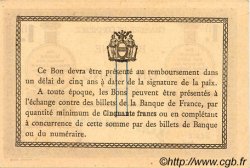 1 Franc Spécimen FRANCE regionalismo e varie Béthune 1915 JP.026.07 AU a FDC