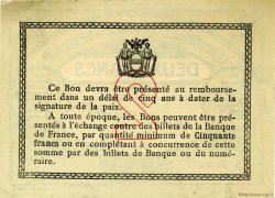 2 Francs Spécimen FRANCE regionalismo y varios Béthune 1915 JP.026.12 SC a FDC
