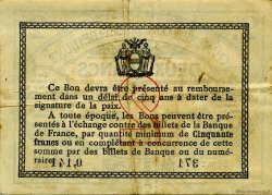 2 Francs FRANCE Regionalismus und verschiedenen Béthune 1916 JP.026.19 S