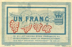 1 Franc FRANCE regionalism and various Béziers 1915 JP.027.15 AU+