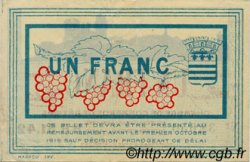 1 Franc FRANCE Regionalismus und verschiedenen Béziers 1915 JP.027.18 SS to VZ
