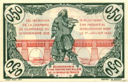 50 Centimes FRANCE regionalism and various Béziers 1918 JP.027.22 AU+