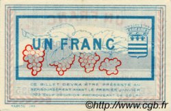 1 Franc FRANCE Regionalismus und verschiedenen Béziers 1918 JP.027.23 SS to VZ