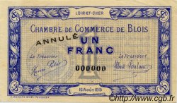 1 Franc Annulé FRANCE regionalism and various Blois 1915 JP.028.04 VF - XF