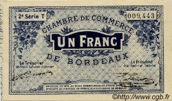 1 Franc FRANCE Regionalismus und verschiedenen Bordeaux 1914 JP.030.06 fST to ST