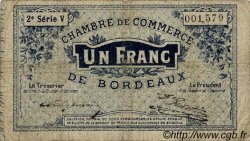 1 Franc FRANCE regionalismo y varios Bordeaux 1914 JP.030.06 BC