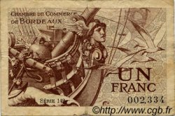 1 Franc FRANCE régionalisme et divers Bordeaux 1921 JP.030.30 TB