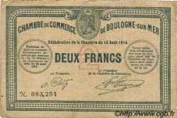 2 Francs FRANCE régionalisme et divers Boulogne-Sur-Mer  1914 JP.031.07 TB