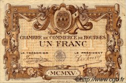 1 Franc FRANCE regionalismo y varios Bourges 1915 JP.032.02 MBC a EBC