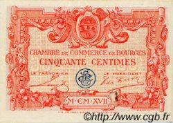 50 Centimes FRANCE regionalismo y varios Bourges 1917 JP.032.10 MBC a EBC