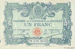1 Franc FRANCE regionalism and miscellaneous Bourges 1917 JP.032.11 AU+