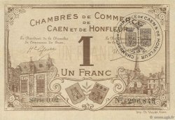 1 Franc FRANCE Regionalismus und verschiedenen Caen et Honfleur 1920 JP.034.03 SS to VZ