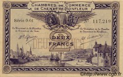 2 Francs FRANCE regionalismo y varios Caen et Honfleur 1918 JP.034.10 SC a FDC