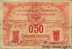 50 Centimes FRANCE regionalismo y varios Caen et Honfleur 1918 JP.034.12 BC