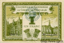 1 Franc FRANCE Regionalismus und verschiedenen Caen et Honfleur 1918 JP.034.14 SS to VZ