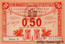 50 Centimes FRANCE regionalism and miscellaneous Caen et Honfleur 1918 JP.034.16 AU+
